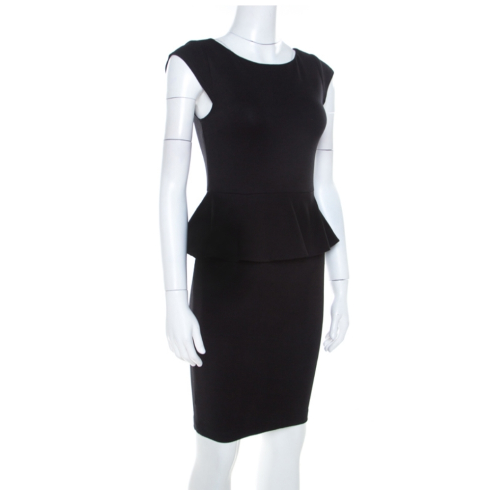 Alice + Olivia peplum dress size 2 black